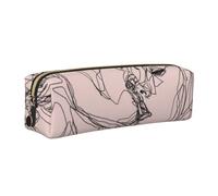 Wquvmds Women Men Kissing Print Leather Pencil Case with Zipper, Small Storage Bags, Cosmetic Bag, for Girls Boys Women Men Gold