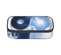 Wquvmds Yin Yang World Print Big Capacity Pencil Pen Case Large Capacity Bag Pouch Box Organizer for Boys Girls School Office Supplies