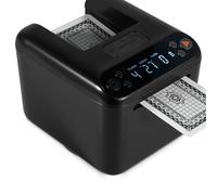 WQV Automatic Card Dealer Machine, 1/2/3 Deck Playing Cards Dealing Machine, 180° 360° Rotating Robot Uno Card Dealer Rechargeable for Phase 10 Five Crowns Casino Poker Games, Texas Hold’em Mode