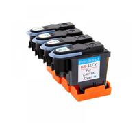 WQVXGKTI 2025 Black Compatible Replacement Print Head Compatible with 11 Printhead Designjet 70 100 110 500 510 500PS C4810A C4811A(One Set)