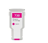 WQVXGKTI Ink Cartridge 300ML 130ML 738 738XL 76M6A 676M7A 676M8A 498N8A BK C M Y Compatible With DesignJet T950 T850 Printer(738-300ML-M)