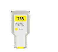 WQVXGKTI Ink Cartridge 300ML 130ML 738 738XL 76M6A 676M7A 676M8A 498N8A BK C M Y Compatible With DesignJet T950 T850 Printer(738-300ML-Y)
