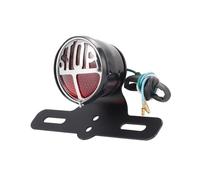 WQWQUM Motorcycle Indicators Motorcycle 12V Round Stop Rear License Plate Mount Tail Brake Light Halogen For Bikes Chopper Bobber Turn