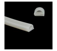 WQXMYDO 1/2/3/5/10M White Silicone Seal E Type Strip Oven Door Freezer Door Steaming Machine Rubber E Shape Sealing Bar Heat Resistant(White 14x12mm,1 Meter)