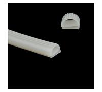 WQXMYDO 1/2/3/5/10M White Silicone Seal E Type Strip Oven Door Freezer Door Steaming Machine Rubber E Shape Sealing Bar Heat Resistant(White 18x15mm,10 Meter)