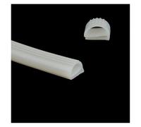 WQXMYDO 1/2/3/5/10M White Silicone Seal E Type Strip Oven Door Freezer Door Steaming Machine Rubber E Shape Sealing Bar Heat Resistant(White 17x14mm,1 Meter)