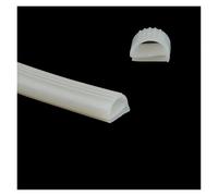 WQXMYDO 1/2/3/5/10M White Silicone Seal E Type Strip Oven Door Freezer Door Steaming Machine Rubber E Shape Sealing Bar Heat Resistant(White 20x16mm,5 Meter)