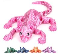 WQXWNFBA 3D Printed Sphynx Cat, Realistic Hairless Cat Figurine,3D Printed Animals, Flexible Articulated Cat Fidget Toy, for Cat Lovers, Home Office Decor Desk Toys (Pink)