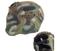 WQZXM Airsoft Full Face+Ear Protection Fencing Mask,Tactical Lightweight Mesh Full Protection Face Mask & Helmet,for CQB Airsoft Paintball CS Game(CP)