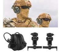 WQZXM Tactical Headset Hunting And Shooting Earmuffs With Microphone,Without Pickup And Active Noise Reduction Helmet Version Shooting Earphone Communication Headphones(Black)