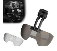 WQZXM Tactical Helmet Visor Goggle Locked-in Fixed Arm Visor Anti-Fog Lens For Airsoft Helmet Shroud For Airsoft War Game(Black)