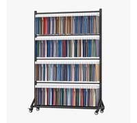WQZzjm Fabric Roll Storage Rack Commercial Fabric Curtain Sample Color Card Display Rack Metal Clothes Hanger Leather Scarf Organizer Home Textile Fabric Roll Storage Rack Mobile Shelves With 3 Han