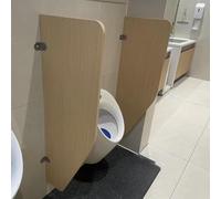 WQZzjm Urinal partition, Solid Wood Wall-Mounted Urinal Baffle, Mens Urinal Privacy Screen, Urinal Divider with Stainless Steel Corner Code, Men Toilet Partition(5pcs) (2pcs)