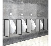 WQZzjm Urinal Screen Toilet Partition, Urinal Divider Partition, Urinal Privacy Screens, Toilet Baffle Panel Room Dividers Decorative (Black 3pcs) (Gold 5pcs) (Black 2pcs)