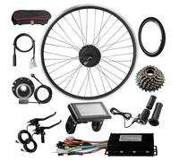 WR-TEAM 48V 26'' 500W Rear wheel Electric Bikes Conversion Kit Hub Motor, Electric Bicycle Motor,E-bike Cycling Hub with Controller, Bike Bicycle Conversion Tool Kit 7-speed Cassette,SW900 Screen