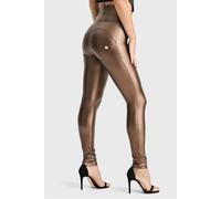 WR.UP Faux Leather Super High Waisted Full Length Trousers Freddy Bronze L