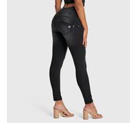 WR.UP SNUG Distressed High Waisted 7/8 Length Jeans Freddy Black XL