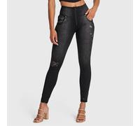 WR.UP SNUG Distressed High Waisted Full Length Jeans Freddy Black XS