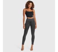 WR.UP SNUG High Waisted Full Length Washed Jeans Freddy Black XL