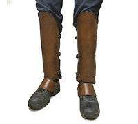 Wraith of East Medieval Boot Covers Steampunk Spats Viking Greaves Gaiters Legguards Boot Tops The Crusaders Knight LARP Costume Accessoires Boot Covers Brown