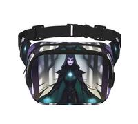 WraithsAndWitches Square Double-Layer Waist Bag for Outdoor Activities Such as Sports, Travel, Hiking, Cycling