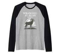 Wrangell-St. Elias Alaska Sunset Raglan Baseball Tee