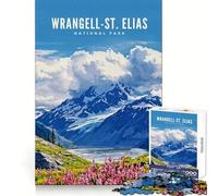 Wrangell St Elias Nat Park 1000 Adult Pieces Jigsaw Puzzle Brain Agility Relaxed Leisure Secure Join Warm Xmas Gift (38x26cm)