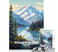 Wrangell-St. Elias National Park Alaska 1000 Piece Jigsaws for Teenagers Boost Memory Retention Effectively Calming Relaxing Leisure Game (50x75cm)