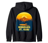 Wrangell St Elias National Park Alaska Sunset Zip Hoodie