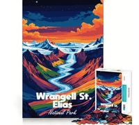 Wrangell St. Elias National Park Art Adult Jigsaw1000 Pieces Mind Boost Game Premium Laser Cut Quality Relaxing Indoor Group Activity (50x75cm)