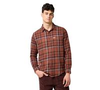 Wrangler 1 PKT Flannel Shirt, Fired Brick, L