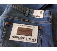 Wrangler 11MWZ Icons size 38W x 34L original slim jeans MEASURED £85.00rrp NEW