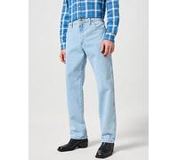 Wrangler 13MWZ Regular Straight Fit Jeans, Light Blue, Size 38, Inside Leg Regular, Men Light Blue
