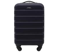 Wrangler 20-Inch Navy Blue Hardside Carry-On Spinner Luggage with Organized Packing, Spinner Wheel System