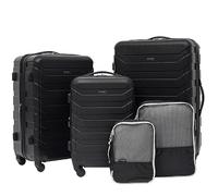 Wrangler 5 Pc Luggage and Accessories Set, Black, 5 Piece Set, 5 Pc Luggage and Accessories Set