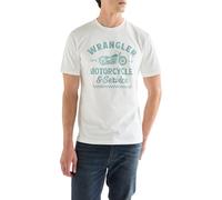 Wrangler American tee T-Shirt, Worn White, S Men