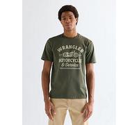Wrangler Americana Graphic T-Shirt, Khaki, Size S, Men Khaki