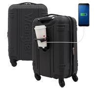 Wrangler Astral Hardside Luggage, 20-Inch Carry-On, Black, 20-Inch Carry-On, 20" Astral Hardside Carry-on Luggage