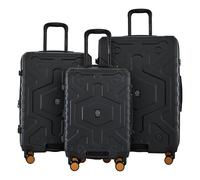 Wrangler ATG Outland Expandable Hardside Luggage, Jet Black, 3 Piece Set