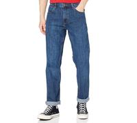 Wrangler Authentic Straight Fit Stretch Denim Jeans Dark Stone Blue