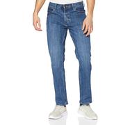 Wrangler Authentic Straight Fit Stretch Denim Jeans Mid Stone Blue