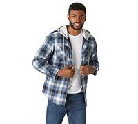 Wrangler Authentics Men's Authentics Quilted Flannel Shirt Jacket Button, Vintage Night, M