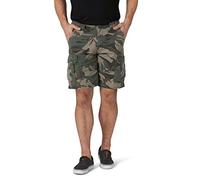 Wrangler Authentics Men's Big & Tall Classic Relaxed Fit Stretch Cargo Short, Green Camo, 48