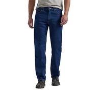 Wrangler Authentics Men's Classic Five-Pocket Regular Fit Straight Leg Jean, Dark Indigo Flex, 36W / 32L