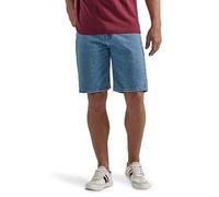 Wrangler Authentics Men's Classic Relaxed Fit Five Pocket Jean Short Denim, Light Stonewash, 32