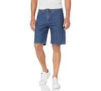 Wrangler Authentics Men's Classic Relaxed Fit Five Pocket Jean Short, Stonewash Dark, 34