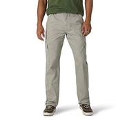 Wrangler Authentics Men's Classic Twill Relaxed Fit Cargo Pant宽松款工装裤貨物 Casual, Khaki Dust, 42W x 30L