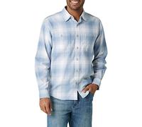 Wrangler Authentics Men's Cloud Flannel Woven Shirt Button, Faded Denim, 3XL
