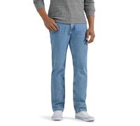 Wrangler Authentics Mens Comfort Flex Waist Relaxed Fit Jeans, Blue, 36W / 32L UK