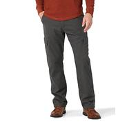 Wrangler Authentics Men's Fleece Lined Cargo Pant, Anthracite Twill, 30W / 30L